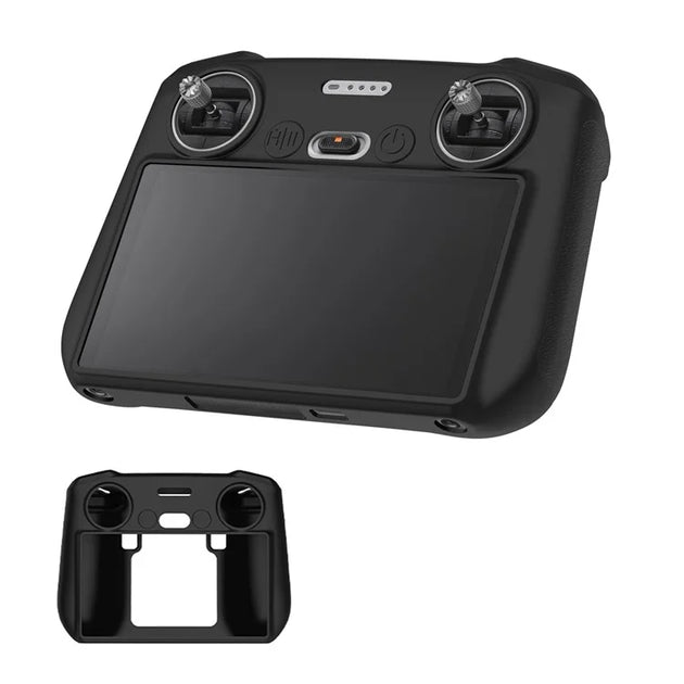 DJI Mini 3 Pro Smart RC protective silicone cover in black, featuring anti-slip design and durable material for optimal protection.