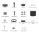 DJI Avata 2 Fly More Combo essentials including drone, remote, goggles, batteries, and accessories laid out.