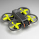 DJI Avata 2 drone with yellow propellers showing low-noise design for quieter flights and improved agility.