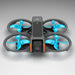 DJI Avata 2 drone with blue upgrade propellers for low-noise flight and improved agility.