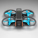 DJI Avata 2 drone with blue upgrade propellers for low-noise flight and improved agility.