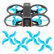 DJI Avata 2 drone with x4 blue low-noise upgrade propellers for enhanced flight performance.