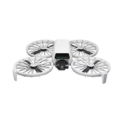 DJI Flip drone with four propellers, compact design, ideal for vlogging and capturing moments effortlessly.