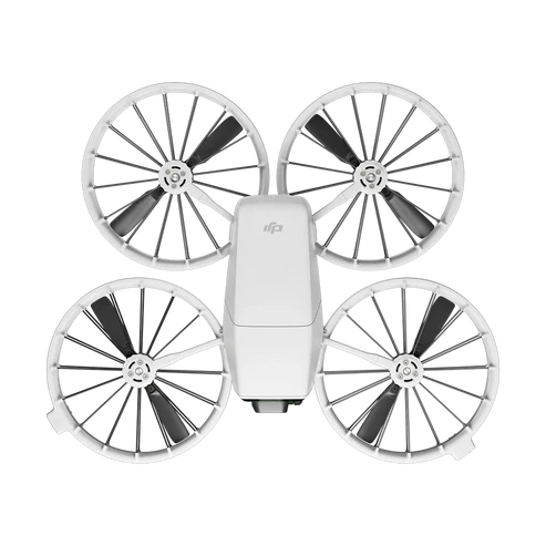 DJI Flip drone displaying a sleek, compact design with four propellers, ideal for vlogging and easy outdoor use.