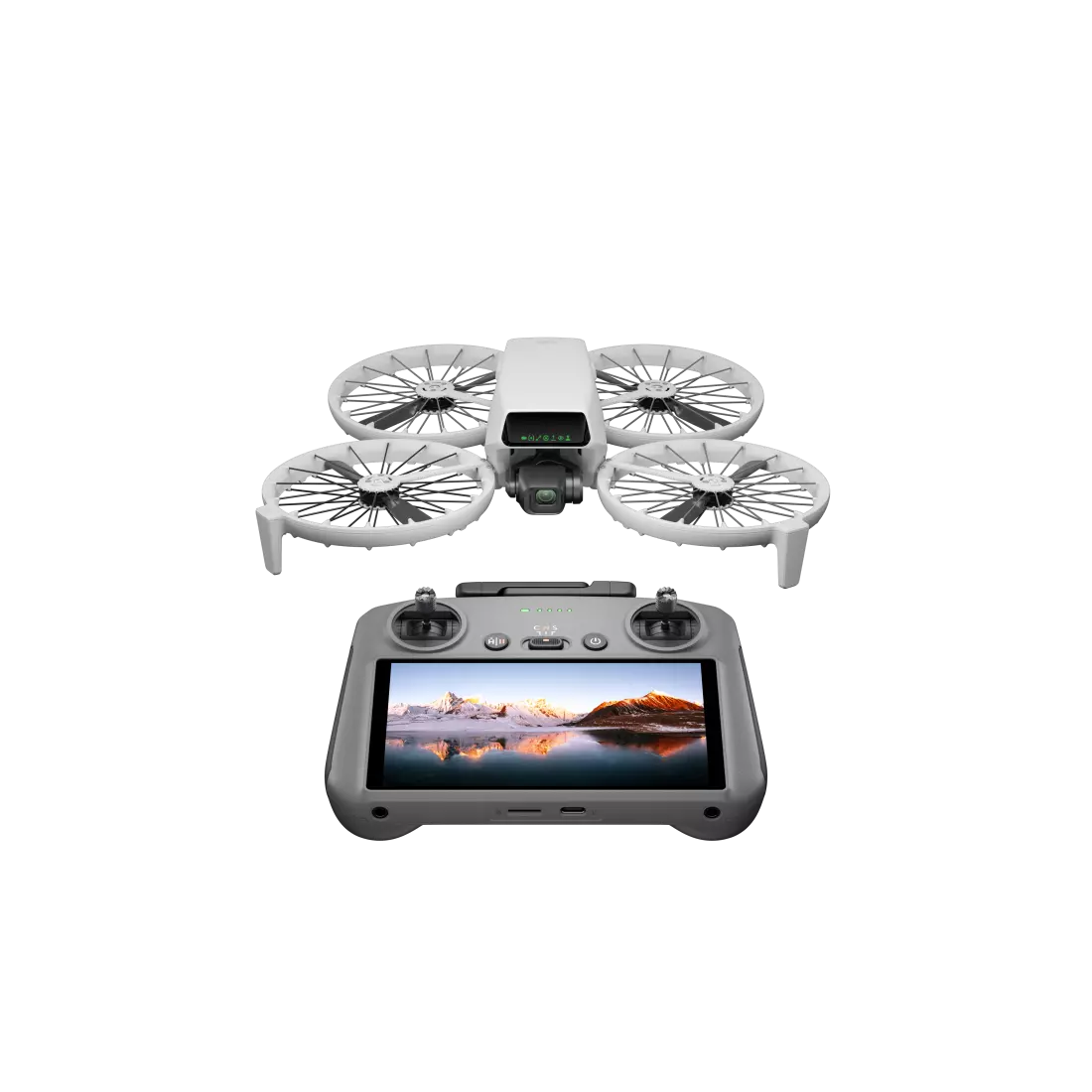 DJI Flip drone with innovative compact design and remote controller, ideal for vlogging and capturing stunning imagery.