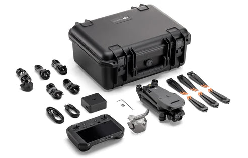 DJI Mavic 3 Enterprise drone kit including remote controller, battery, propellers, and protective case.