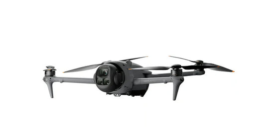 DJI Mavic 4 Pro drone with Infinity Gimbal, showcasing its triple-camera system and advanced flight features.