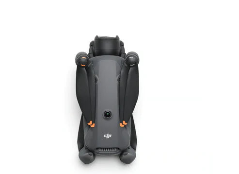 DJI Mavic 4 Pro drone top view with unique ball-shaped Infinity Gimbal for creative aerial shots.