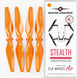 DJI Mavic Air Stealth upgrade propellers, four orange low noise quick-release propellers for enhanced performance.