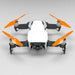 DJI Mavic Air drone with STEALTH upgrade propellers in orange for improved performance and quiet operation.