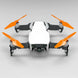 DJI Mavic Air drone with STEALTH upgrade propellers in orange for improved performance and quiet operation.