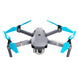 DJI Mavic Pro drone with Platinum STEALTH upgrade propellers in blue, showcasing enhanced efficiency and quiet operation.