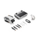 DJI Mini 3 drone and remote controller with accessories including propellers and charging cable.
