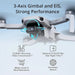 DJI Mini 4K drone features a 3-axis gimbal, strong performance, wind resistance, and ultra-long video transmission.