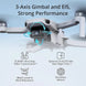 DJI Mini 4K drone features a 3-axis gimbal, strong performance, wind resistance, and ultra-long video transmission.