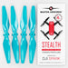 DJI Spark STEALTH upgrade propellers in Aqua Blue, low-noise propellers for enhanced flight performance.