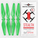DJI Spark Stealth upgrade propellers in green, low-noise, high-performance, compatible with DJI Spark drone.