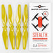 DJI Spark STEALTH upgrade propellers in yellow, designed for low noise and enhanced performance, compatible with DJI Spark.