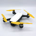 DJI Spark drone with STEALTH upgrade yellow propellers for improved flight performance and reduced noise.