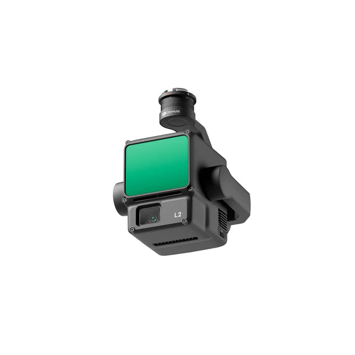 DJI Zenmuse L2 LiDAR solution featuring LiDAR sensor, high-precision IMU, and RGB camera design.