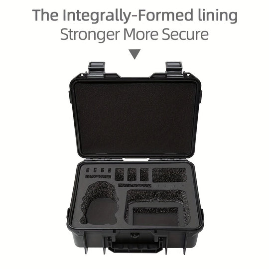 DJI Mavic Mini 3/4 hard carry case interior view showcasing integrally-formed lining for added protection.